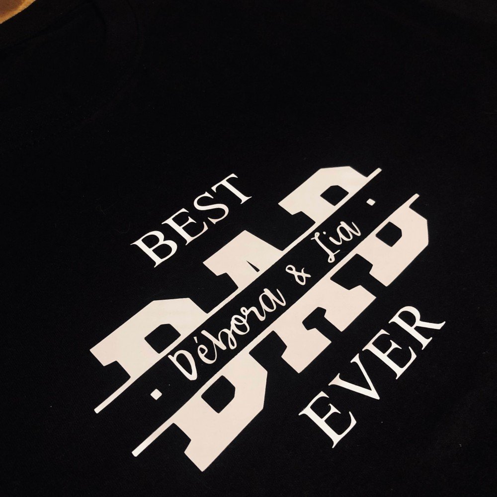  T-shirt Dia do Pai com nome dos filhos 