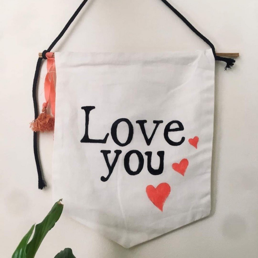 Bandeirola "LOVE YOU"