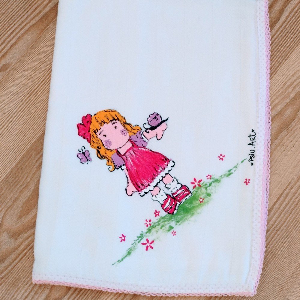 Fralda de Pano de Algodão "Menina"
