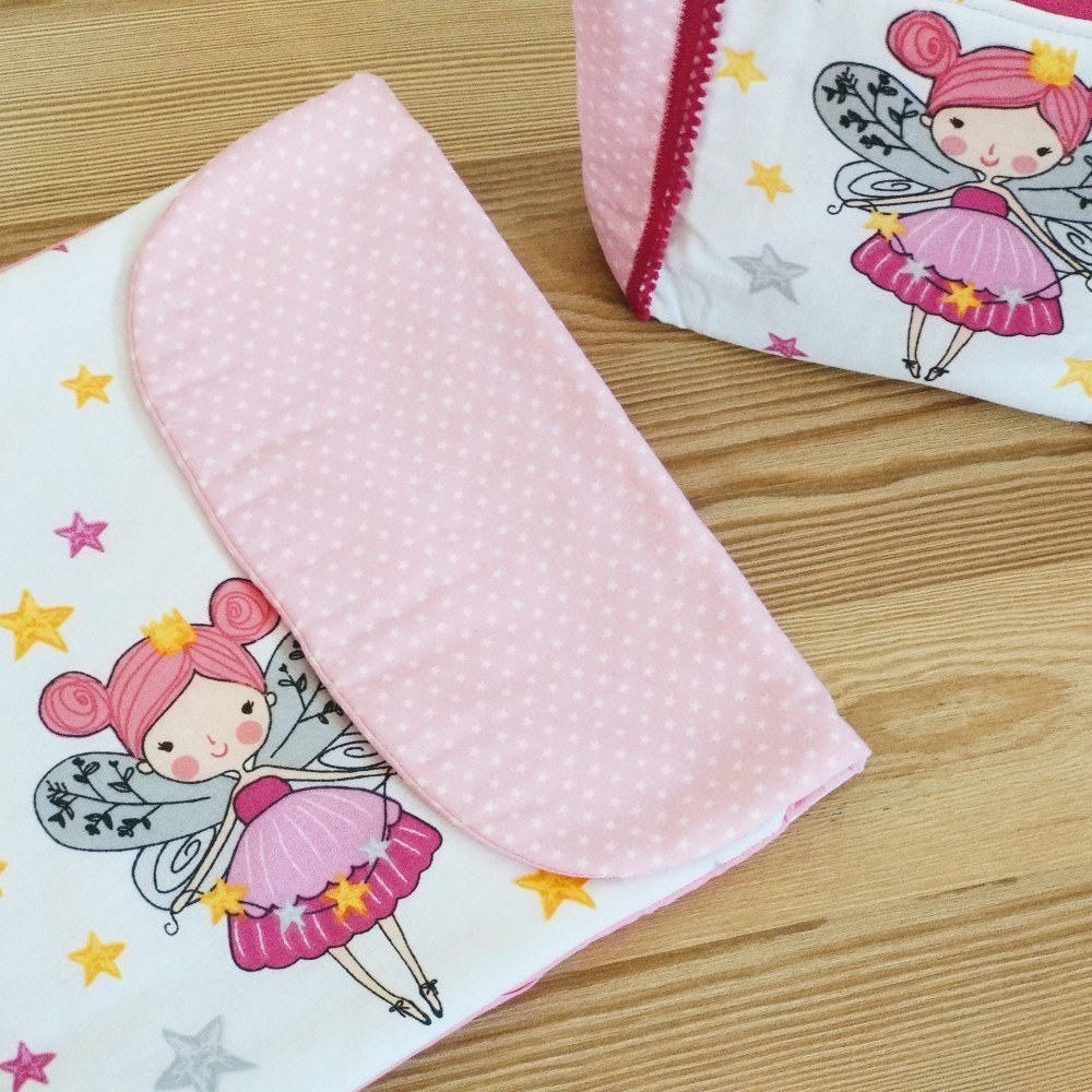 Bolsa 3 em 1 e  Necessaire Fadas