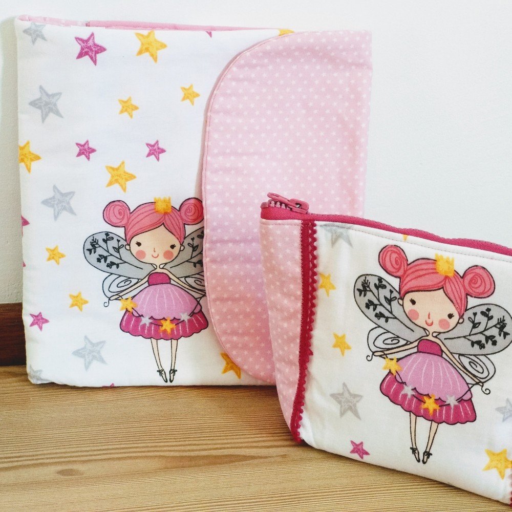 Bolsa 3 em 1 e  Necessaire Fadas