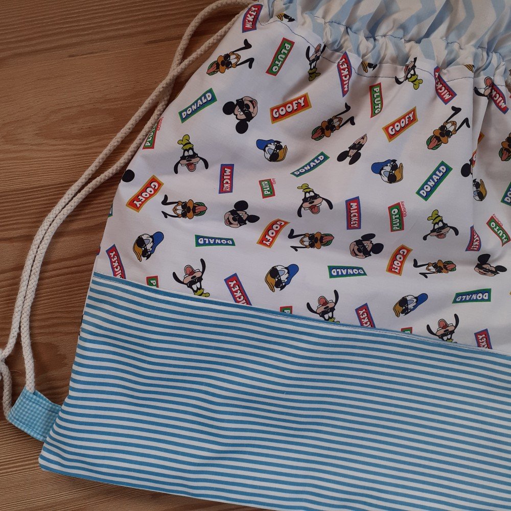 Mochila Saco Personalizada Mickey e Pluto
