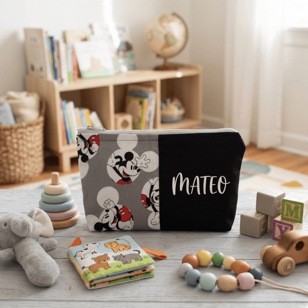Necessaire Mickey Cinza Necessaire Mickey Cinza