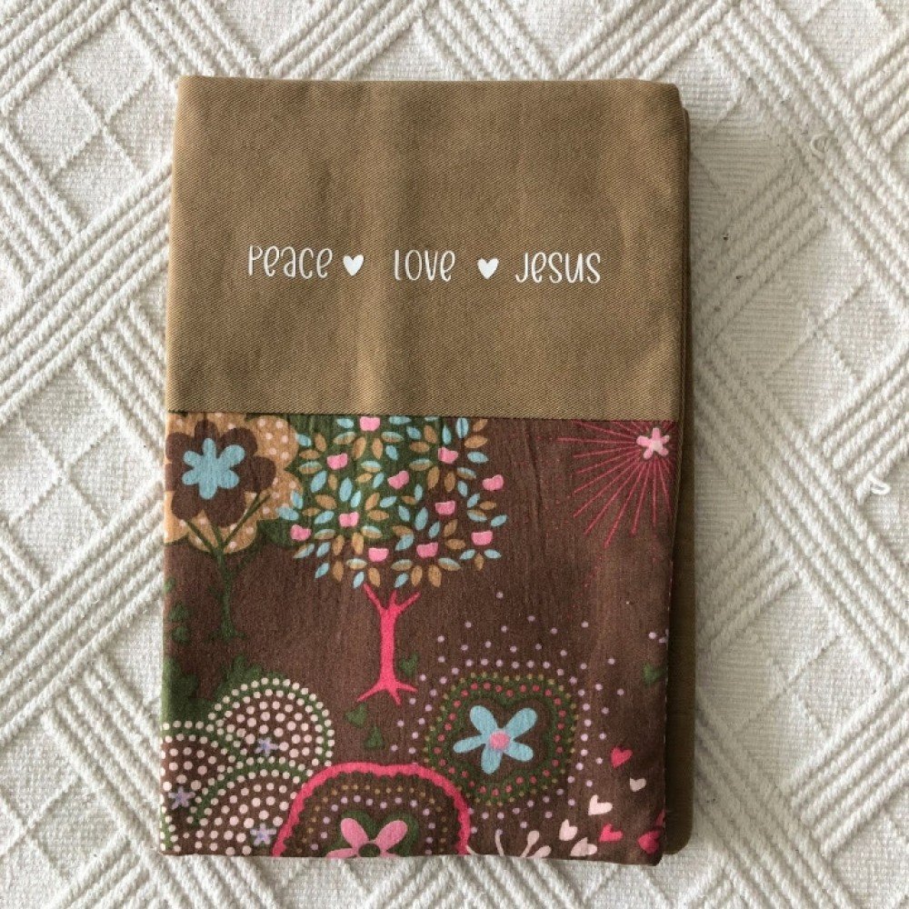Capa para Biblia Peace-Love-Jesus