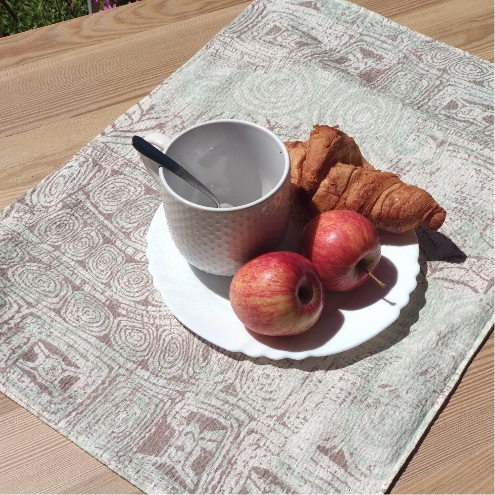 Individuais para Mesa Traços Castanhos