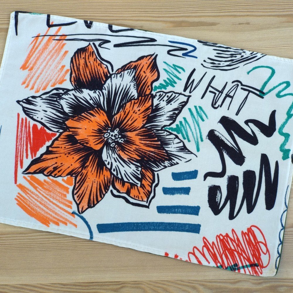 Individual Flor Laranja