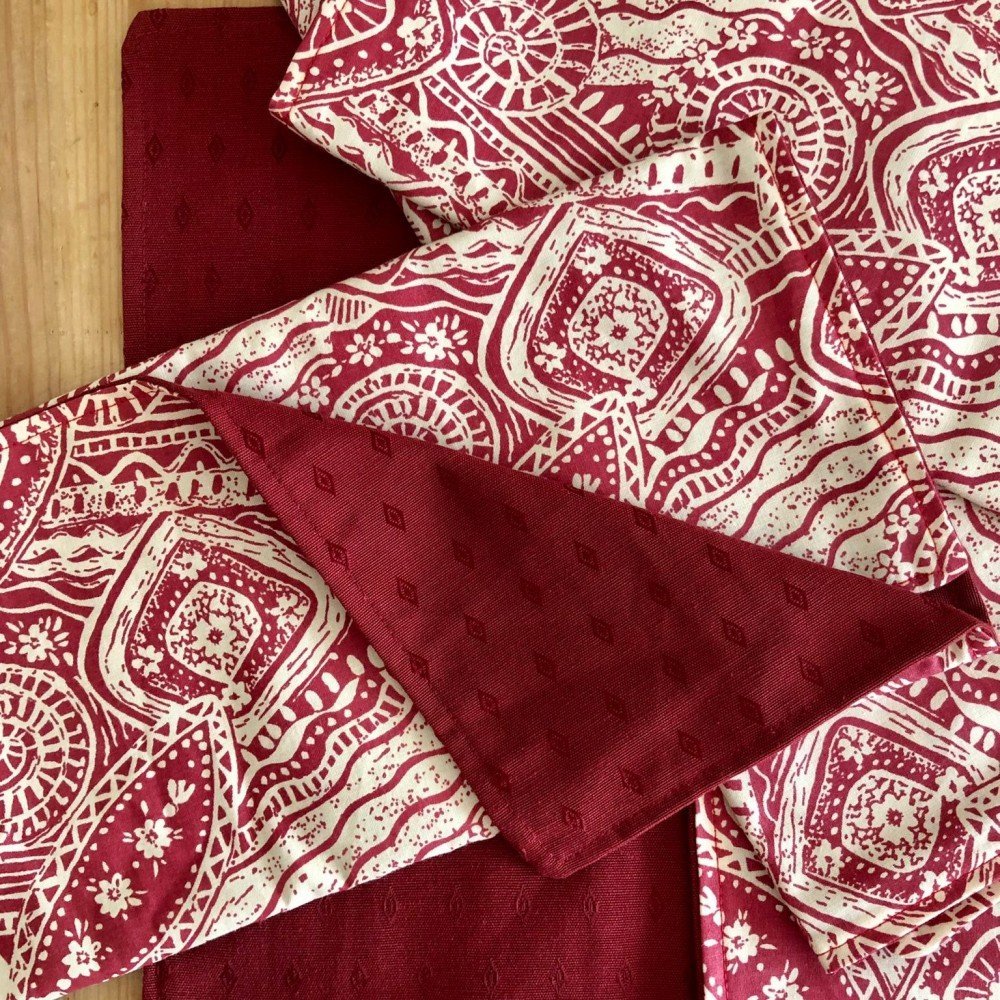 Individuais de Mesa Vermelho Caracóis Individuais de Mesa Vermelho Caracóis