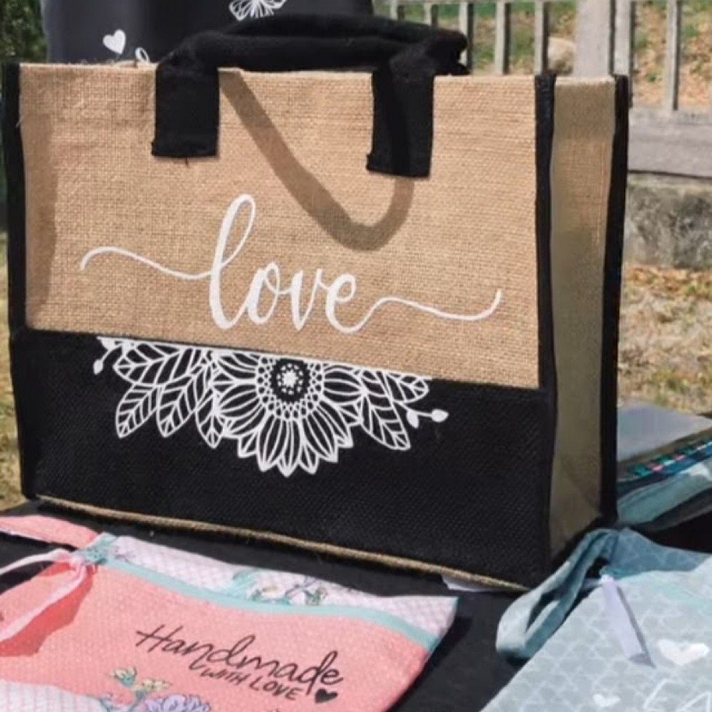 Mala / Tote Juta Love Preta
