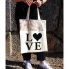 Tote Bag Love Bege Tote Bag Love Bege
