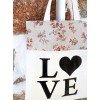Tote Bag Love Bege Tote Bag Love Bege