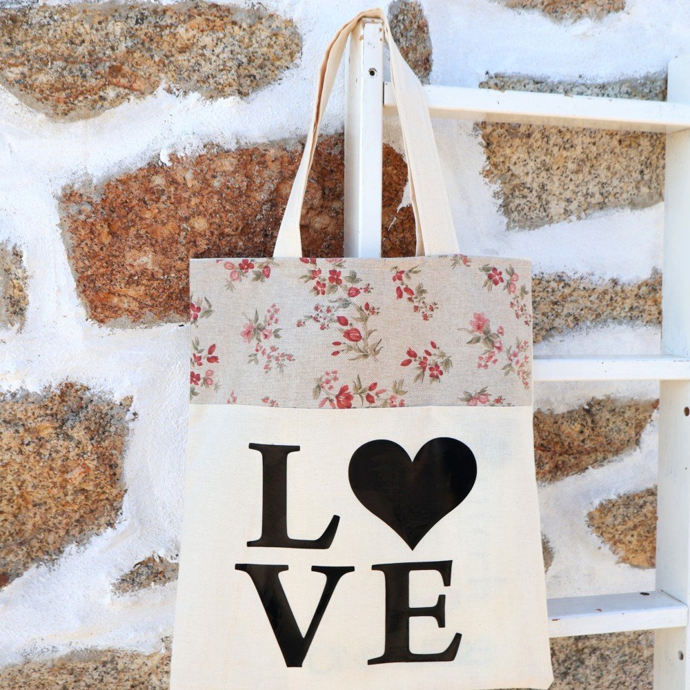 Tote Bag Love Bege 