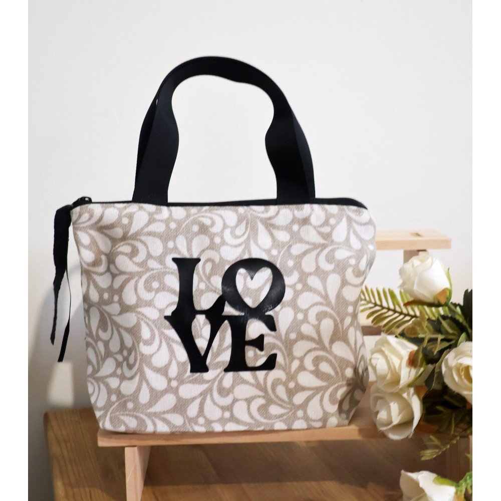  Saco Tote Pequeno Love 