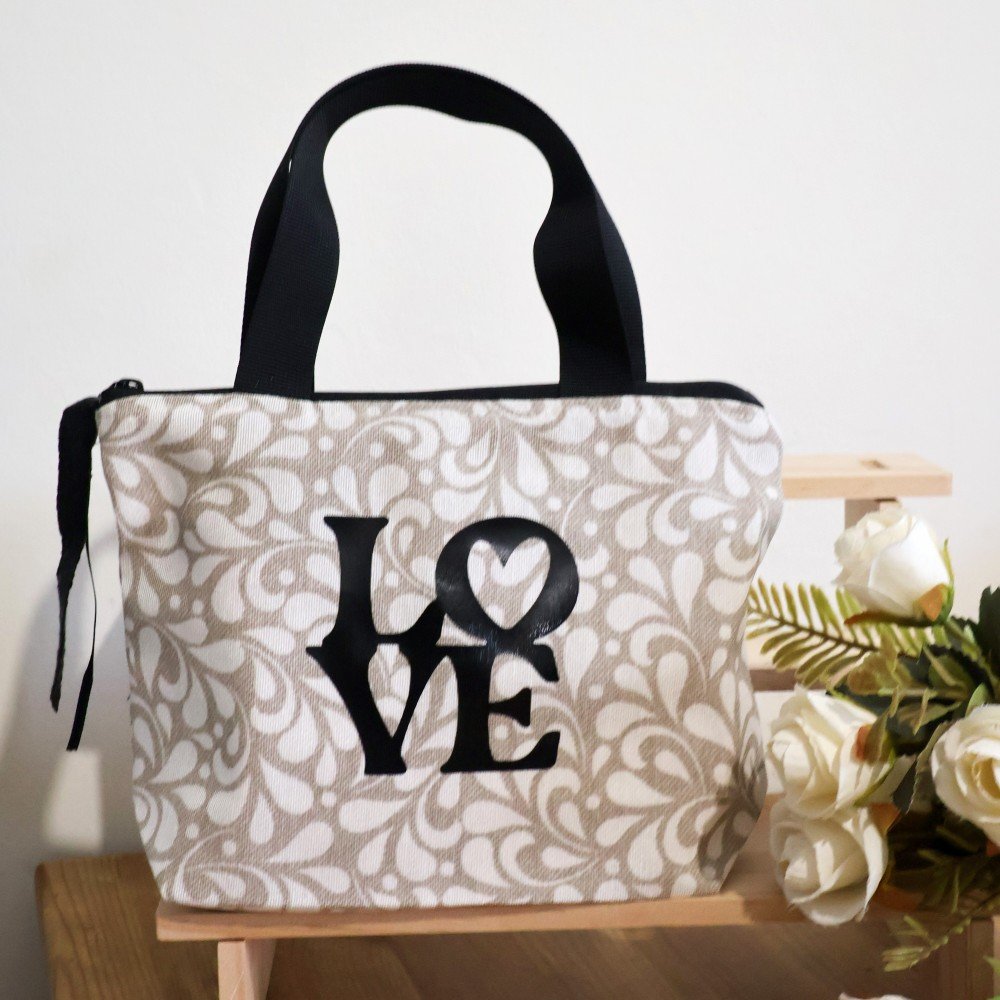  Saco Tote Pequeno Love 