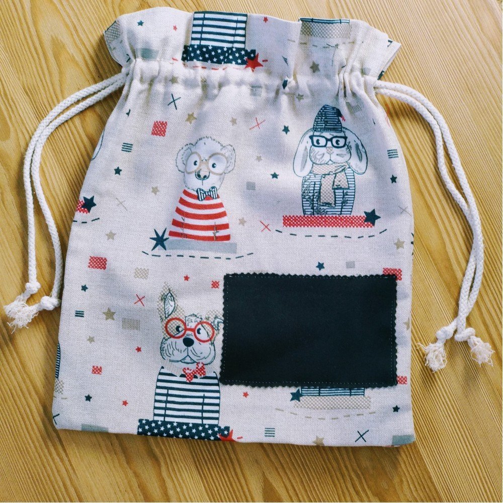 Saco com atilho para bebe Cão Intelectual