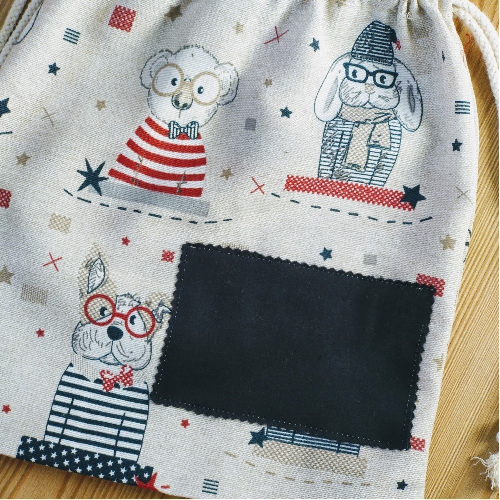 Saco com atilho para bebe Cão Intelectual