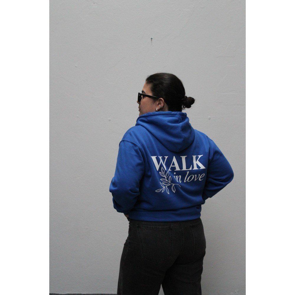 Sweats HOODIE WALK IN LOVE AZUL