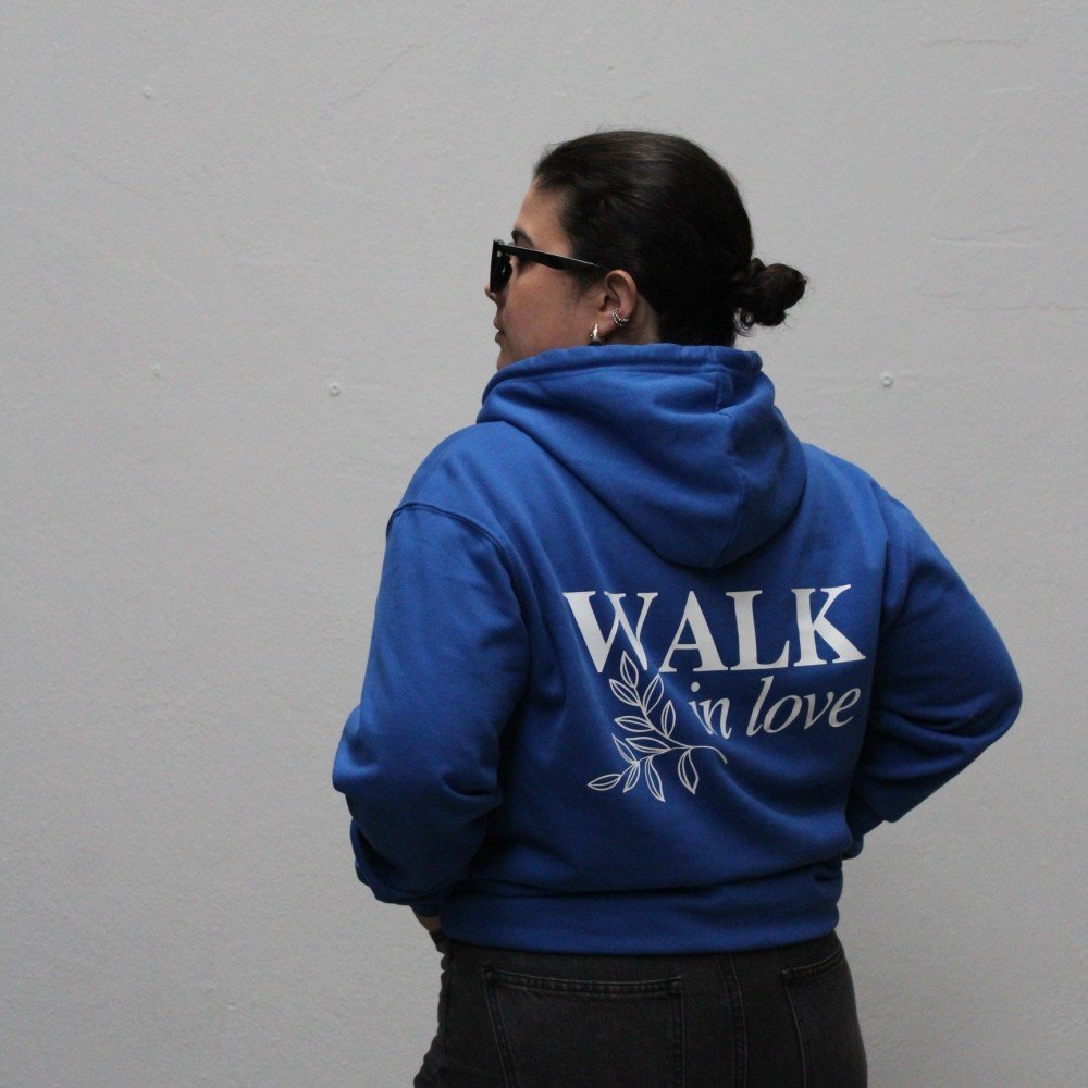Sweats HOODIE WALK IN LOVE AZUL
